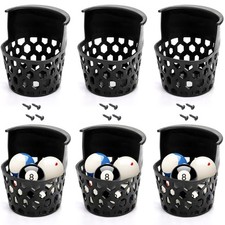 Eorbow 6 Pack Pool Table Pockets, Heavy Duty Billiard Set Including 4 Corner and