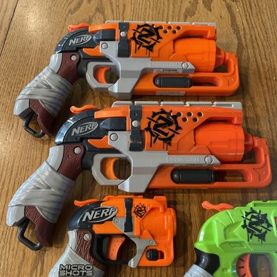 2 Nerf Zombie Strike Hammershot Blasters, 1 Double Strike, And On