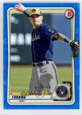 2020 Bowman Prospects Blue 21/150 Brice Turang #BP-35 0ft3