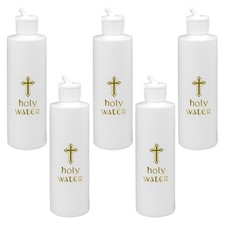 5 Pcs Holy Water Bottles Empty Containers 250ml Plastic Bottle Christian Gift