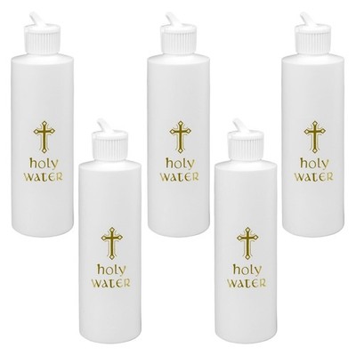 5 Pcs Holy Water Bottles Empty Containers 250ml Plastic Bottle Christian Gift