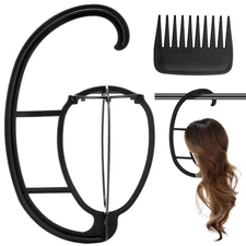 ProSuites Wig Head Stand with Wig Brush Comb Travel Wig Holder Comb Set for f...