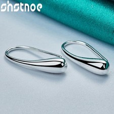 URMYLADY 925 Sterling Silver Water Drop Hook Earrings Fashion Charm Jewelry