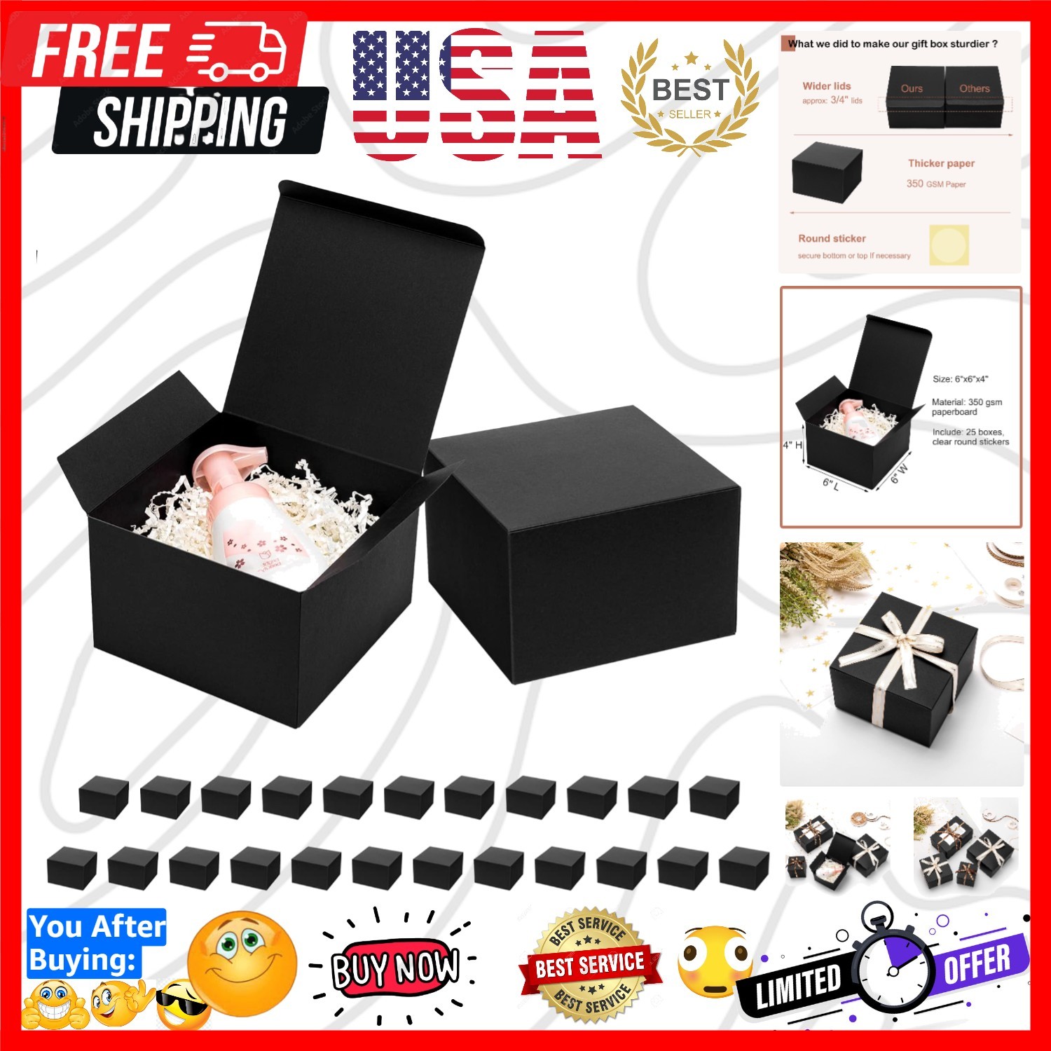 Es 6x6x4 For Weddings, Birthdays & Special Occasions
