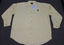 NWT Mack Truck Bulldog Basics Thick Cotton Yellow LS Button-Up Shirt Men's 2XL