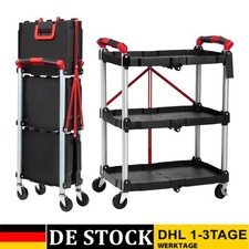 Küchenwagen Servierwagen mit 2 Ablagen Teewagen Barwagen Belastbarkeit 75kg