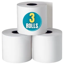 Adding Machine Calculator Paper Roll 3 Pack 2-1/4 inch x 150 ft White