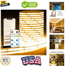 COB LED Strip Lights, 16.4 ft/5 m 1600 LEDs Bright Warm White LED Light Strip...