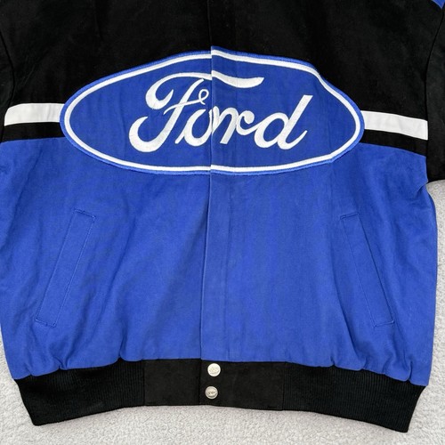 Vintage Nascar Bomber Jacket Men's Size XL Ford Racing Champions Apparel Y2K EUC - Picture 4 of 20
