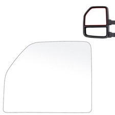 Mirror Glass For 2017-2019 Ford F-250 F-350 Super Duty Driver Left Side Upper