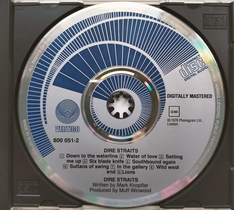 DIRE STRAITS same CD West Germany BLUE SWIRL Clapton Pink Floyd Police no Target - Bild 2 von 4