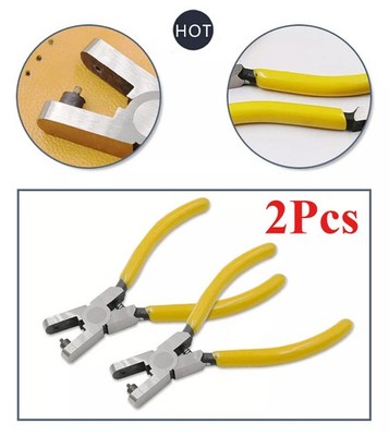 2Pcs 5'' Leather Hole Punch Heavy Duty Hand Pliers Belt Holes Making Puncher Tool