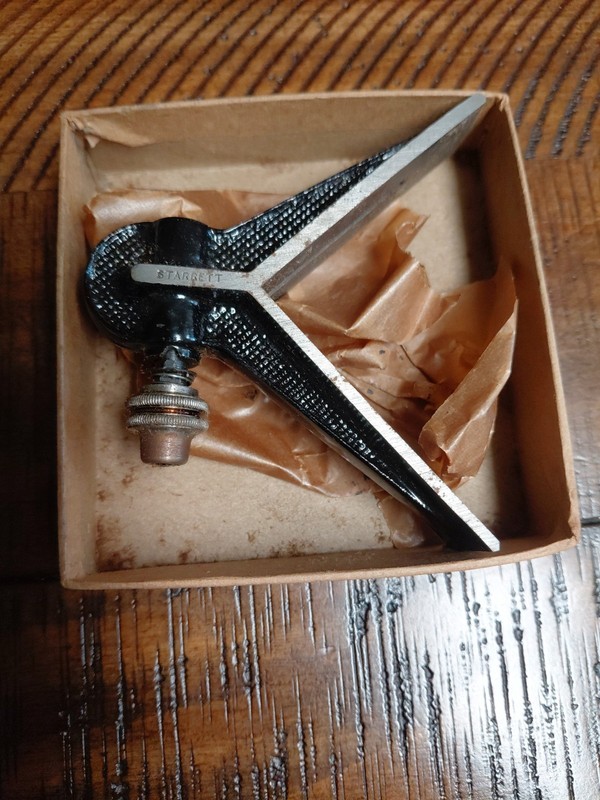 Vintage Starrett No. C11-1224 Cast Iron Center Head For Combination Squares. USA