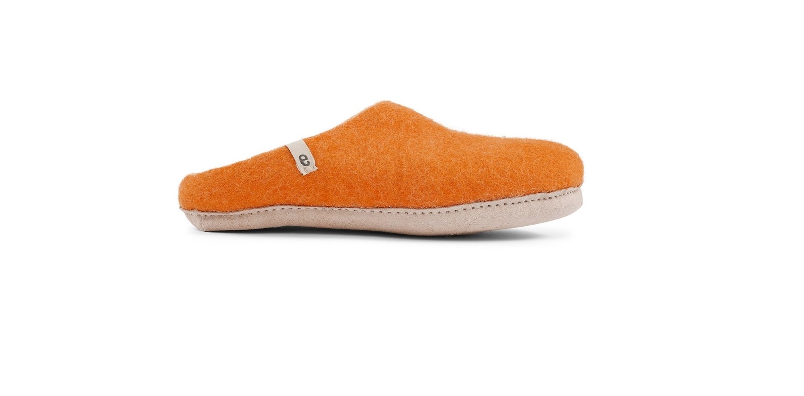 Egos Fieltro Zapatilla sin Cordones Simple Infantil De Lana de Oveja Naranja