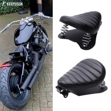 PU Driver Solo Seat w/ Springs Base Board For Yamaha Drag Star 650 400 Bobber
