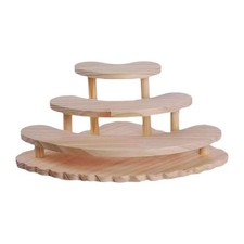 Wooden Display Riser Shelf 3 Tiered Storage Rack for Craft Figurine Cosmetic