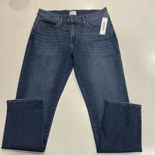 Hudson Byron Straight Jeans Denim Classic Med/Dark Men's Size 34x32 NWT $225