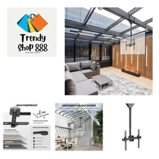 ZeboZap Full Motion Outdoor Ceiling TV Mount | Height Adjustable 32-55 Inch TVs