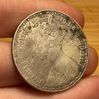 Victoria Gothic Florin 1883 c10.9g heavily cleaned/marked (ref #58)