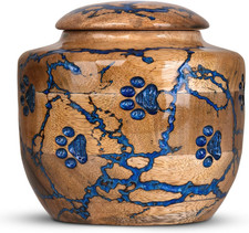 Wood Pet Urns for Dog/Cat Ashes - Large 54 Cu/In Resin Decorative Urn for Ashes