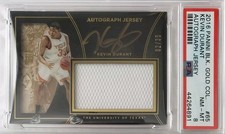 2016-17 Black Gold Collegiate AUtograph Jersey #65 Kevin Durant /35 PSA 8