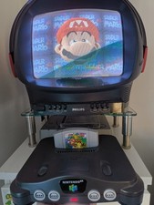 Nintendo 64 N64 Console Bundle - 2 Controllers, Rumble pack, 4 great Games, CASE