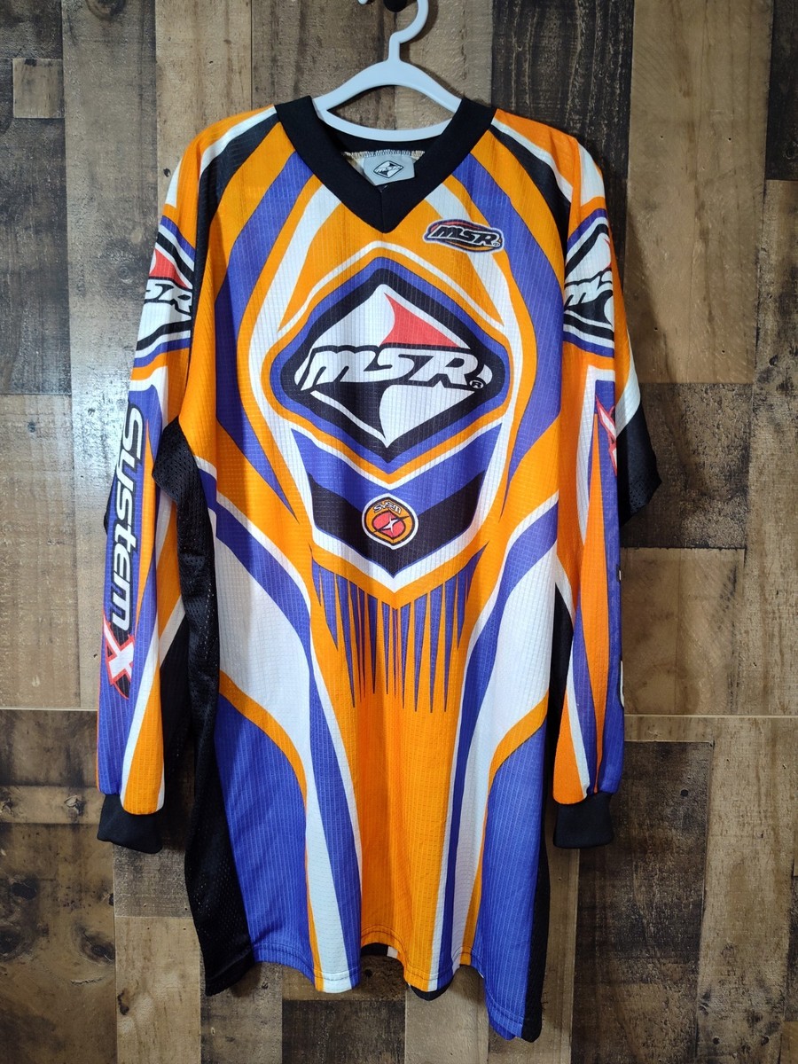 ? Vintage MSR Racing System X Motocross Jersey Multicolor Rare 