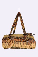 Borsa Donna CARPISA Bauletto Estiva Paglia e Tessuto Floreale Multicolore Ottima