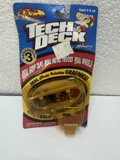 Tech Deck Hook Ups💥VINTAGE ALERT! RARE! TECH DECK REAL WORLD INDUSTRIES GRAPHIC