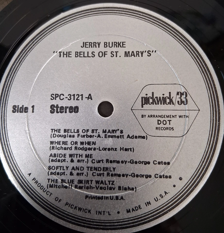 The Bells of St. Mary's Vinyl Record Jerry Burke SPC-3121 Lawrence Welk VTG 1968 Foto 3 de 4