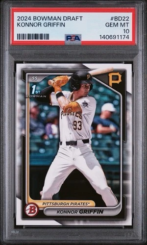 2024 Bowman Draft Konnor Griffin 1st Bowman (RC) #BD22 Pirates PSA 10!! 🌶️🔥