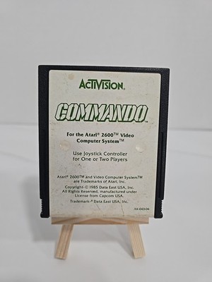 COMMANDO (Atari 2600) Activision Game Cartridge Data East 1985 Tested Works VGC