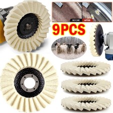 9X 5" Wool Felt Flap Disc Metal Working Polishing Buffing Wheel for Grinder