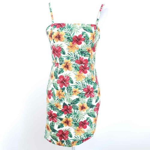 Robe De Soleil AUW – Floral Vert/noir/blanc, Taille 7 (juniors), Occasion Très Bon état