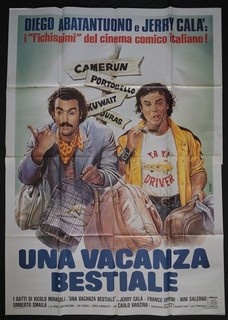 manifesto 4F UNA VACANZA BESTIALE Abatantuono Calà Vanzina smaila oppini