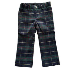 Janie and Jack Plaid Pants Toddler Kid Size 2T Green