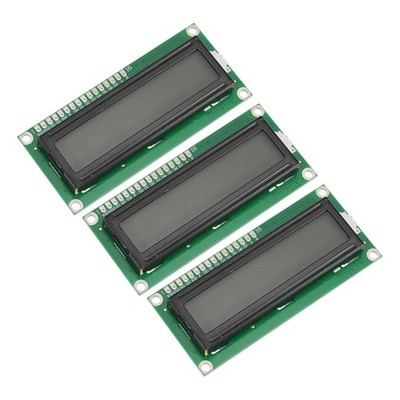 3Pcs LCD 1602 Display Modul für 5V, Grau 16x2 72x24mm