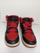 Nike Air Jordan 1 Mid Alternate Bred GS Black and Red Size 5Y DQ8423-060