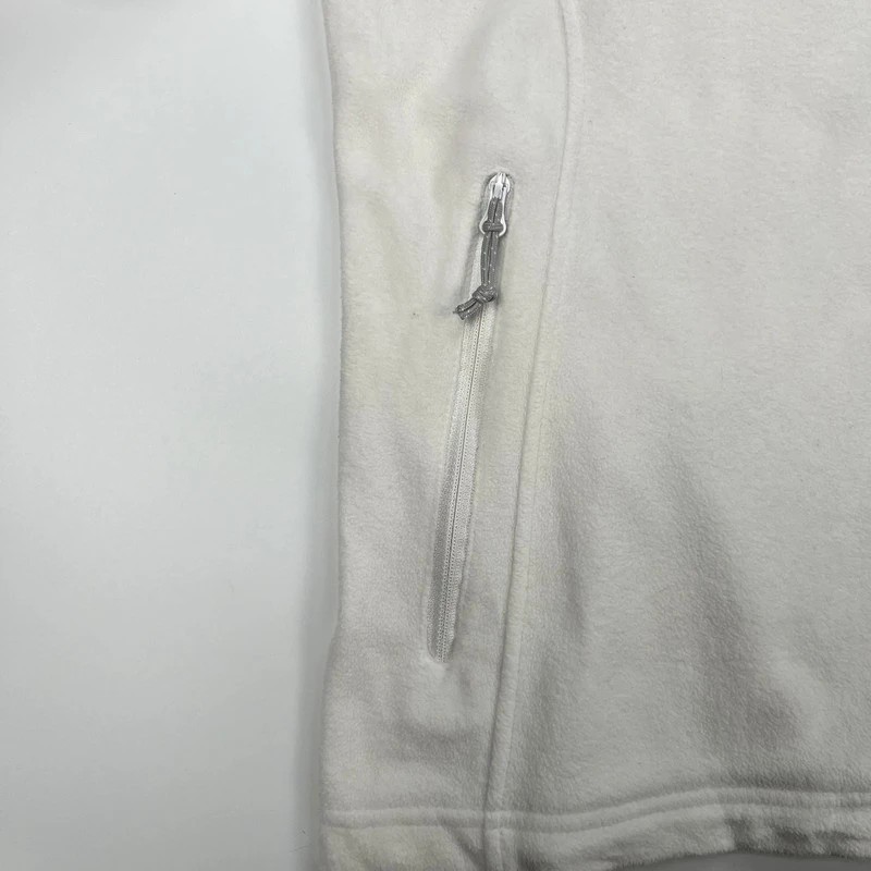 Columbia Full Zip Fleece Jacket Womens XL White Thermal Jacket Hiking image 6