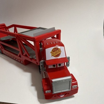 Mattel Disney Pixar Cars Mack Car Carrier Hauler Truck 1:55 Red Piston Cup