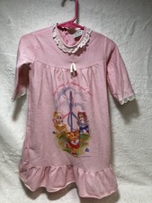 Vintage Get Along Gang Toddler Nightgown 2T Toddletime JC Penny Pink Fleece