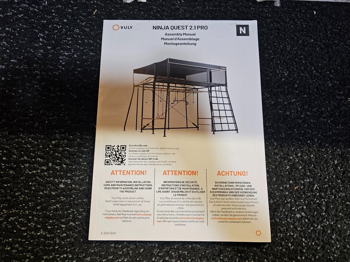 Vuly Ninja Quest 2.1 Pro Box PN CMB231 Pro Monkey Bars *PICTURED