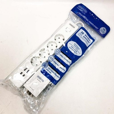 Steckdosenleiste mit 3 Meter Kabel, NTONPOWER 4 USB Ports Steckdosenleiste,