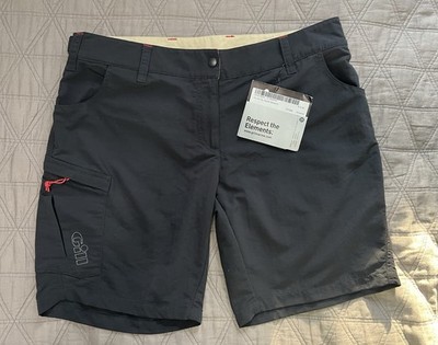 Sailing Shorts Gill Women's Graphite Size 12 Lightweight UV Tec Tech Shorts NWT