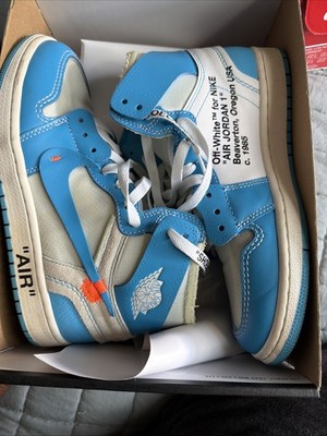 Nike Air Jordan 1 x Off-White NRG Men's Size 6.5 AQ0818 148 Box University Blue