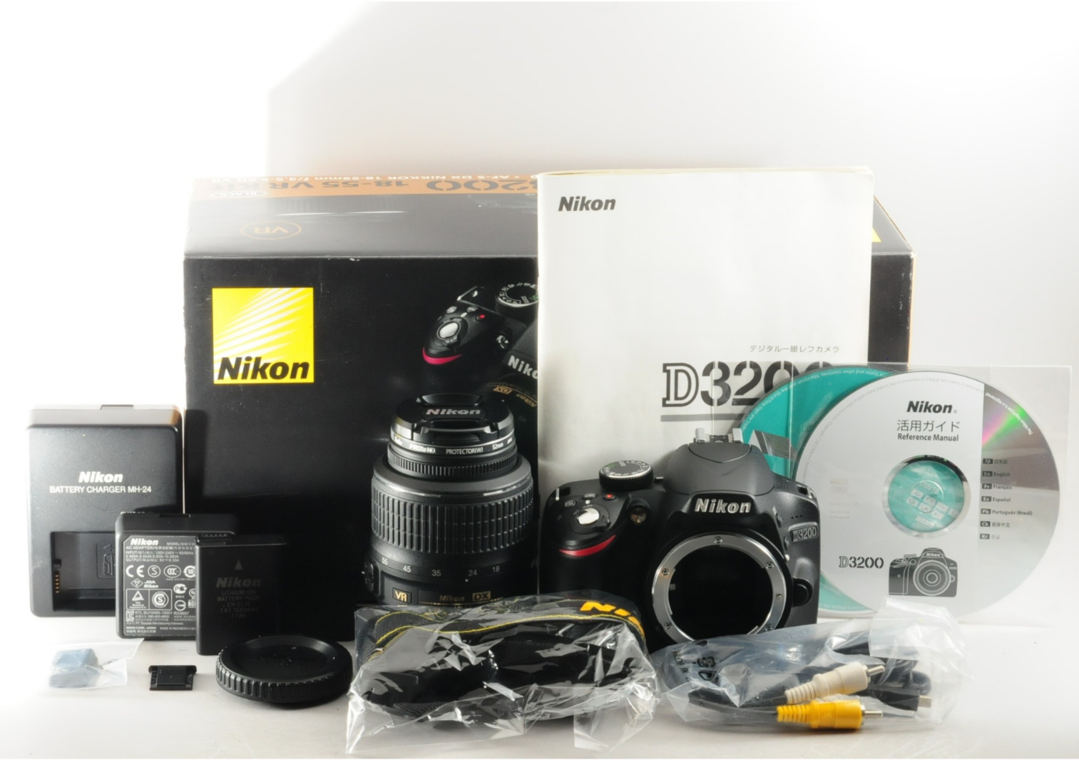 US Stock Mint 2179 shots Nikon D3200 18-55mm VR AF-S DX f3.5-5.6 G Lens #4231