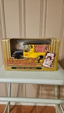 Vintage Coca Cola Die-Cast Metal Bank Black Yellow 1993 Delivery Truck - New