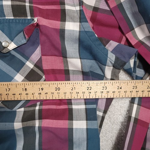 Wrangler Mens Vintage Cowboy Cut Pearl Snap-Up X-Long Tails 17.5-35 Regular Fit - Bild 4 von 11