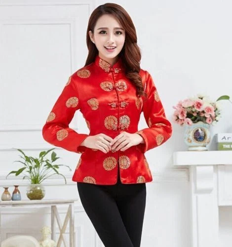 Chinese Traditional Coat Women Silk Satin Jacket Size M-3XL - Image 3 of 3