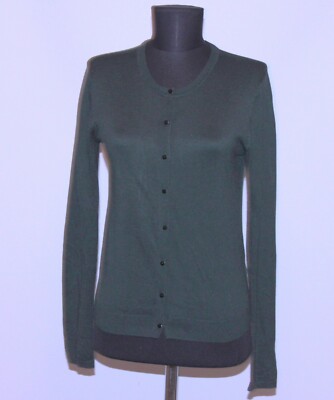 Hallhuber Ladies green cardigan jumper Size S